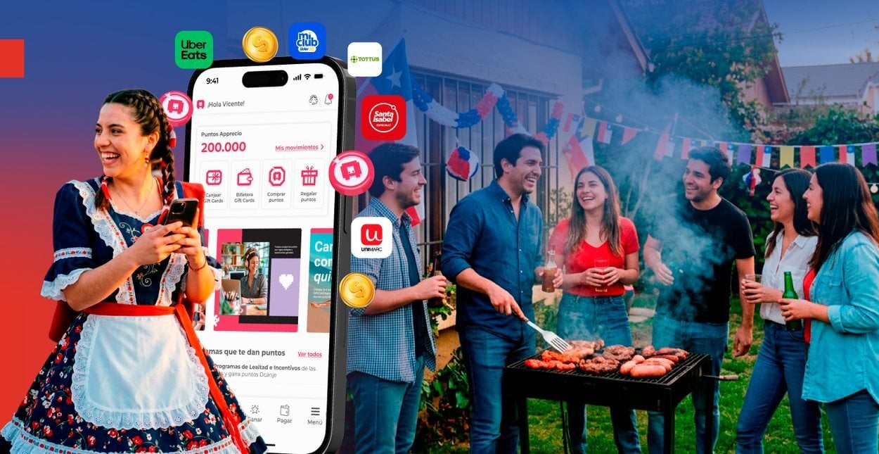 Familia celebrando el 18 de septiembre