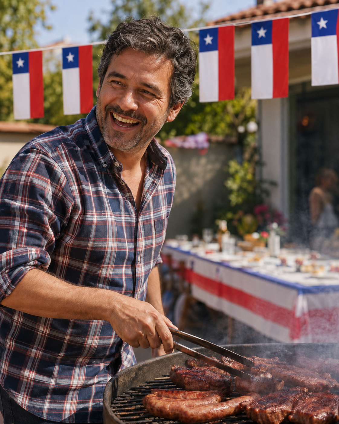 Cristián, celebra con asado